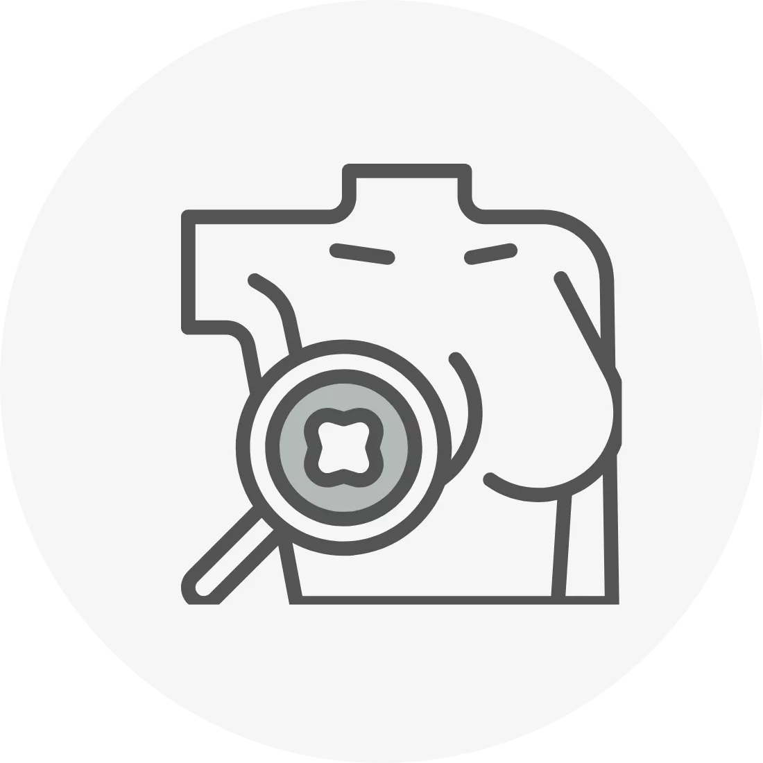 新竹竹北 台中北屯 青心診所 乳房檢查與乳房為創手術示意圖