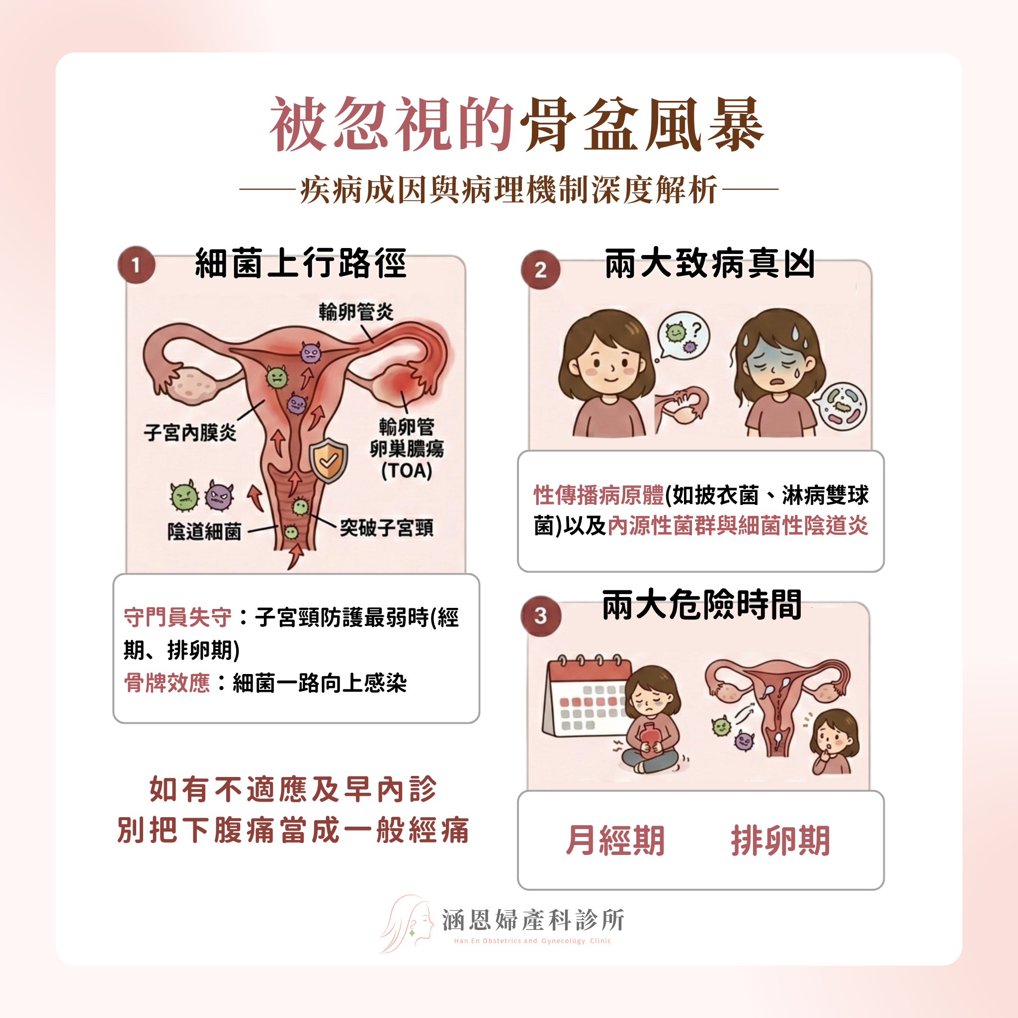 骨盆腔發炎PID上行性感染與微生物學病理機制深度解析台中竹北婦科推薦