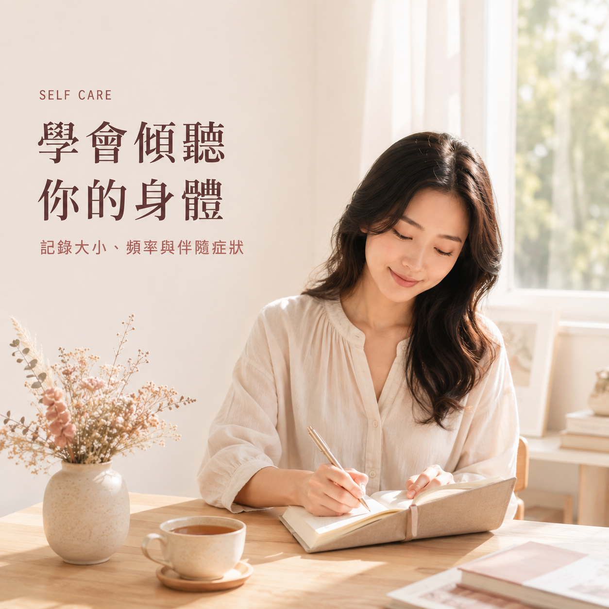 女性記錄月經週期示意圖