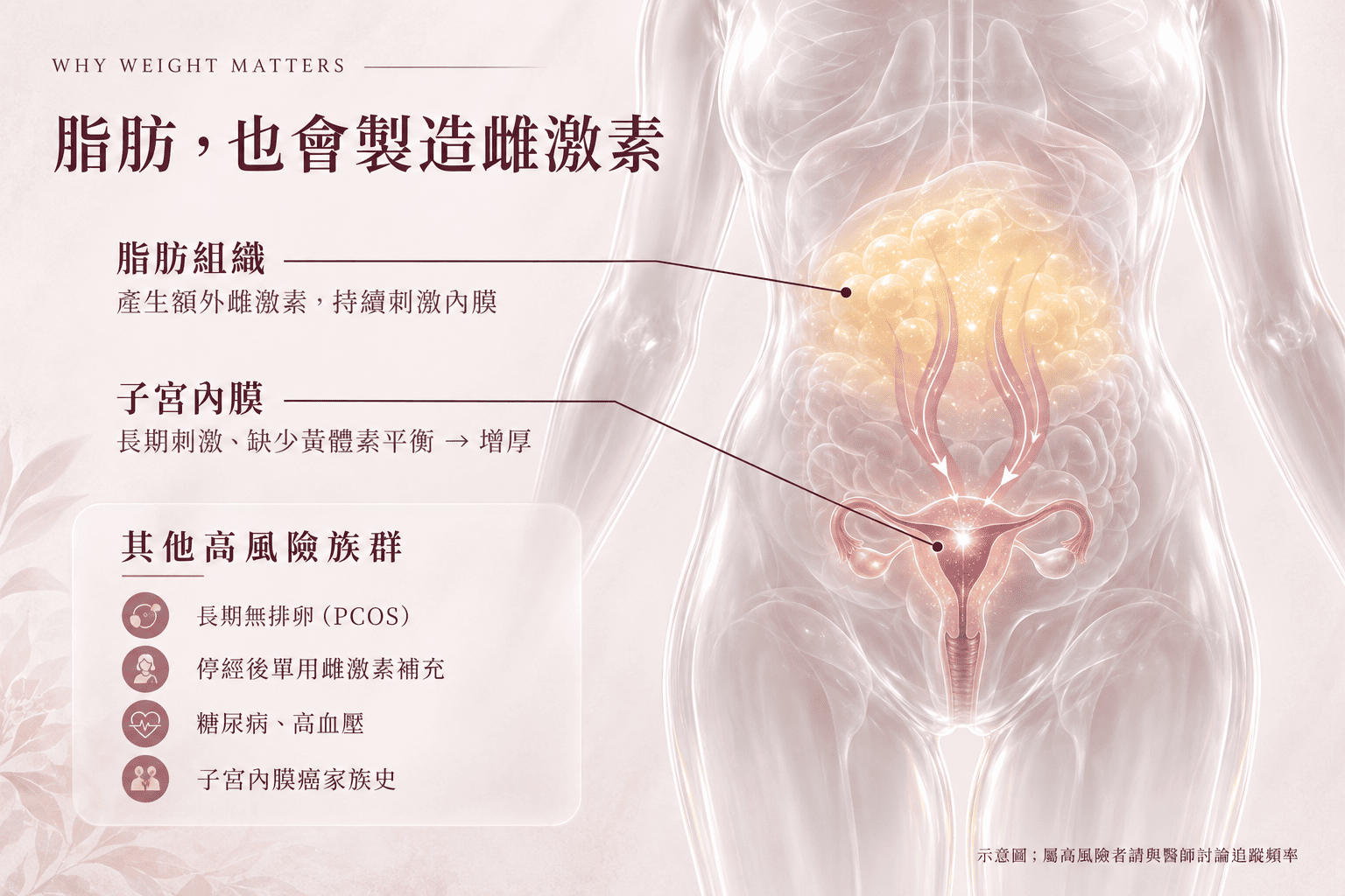 規律運動與維持健康體重，有助於荷爾蒙的相對平衡。